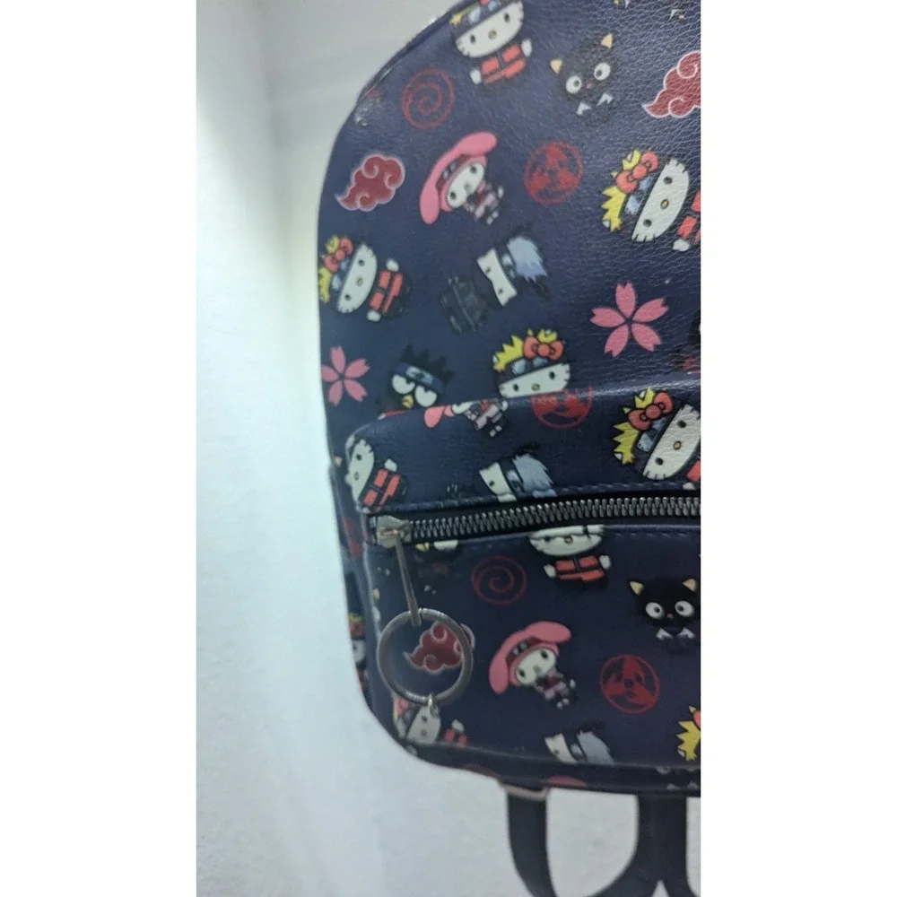 Naruto Shippuden x Hello Kitty Mini Backpack Sanrio Anime Faux Leather Bag